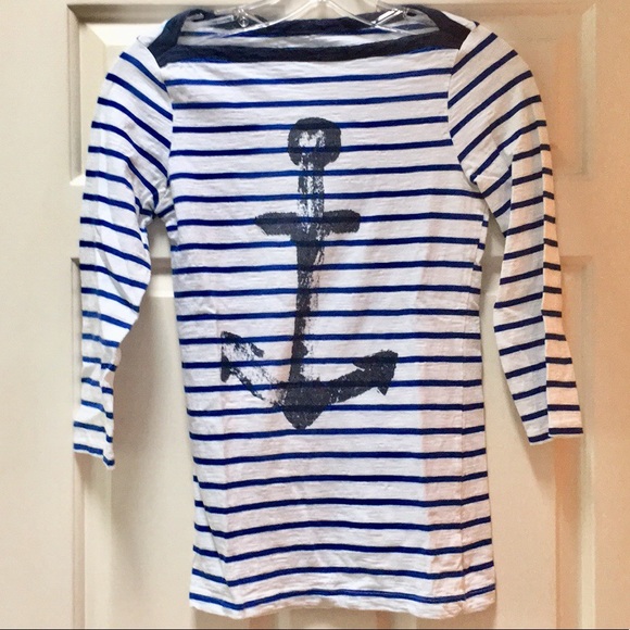Hatley Tops - 🎉HP🎉 Hatley "Breton" 3/4 sleeve boatneck shirt